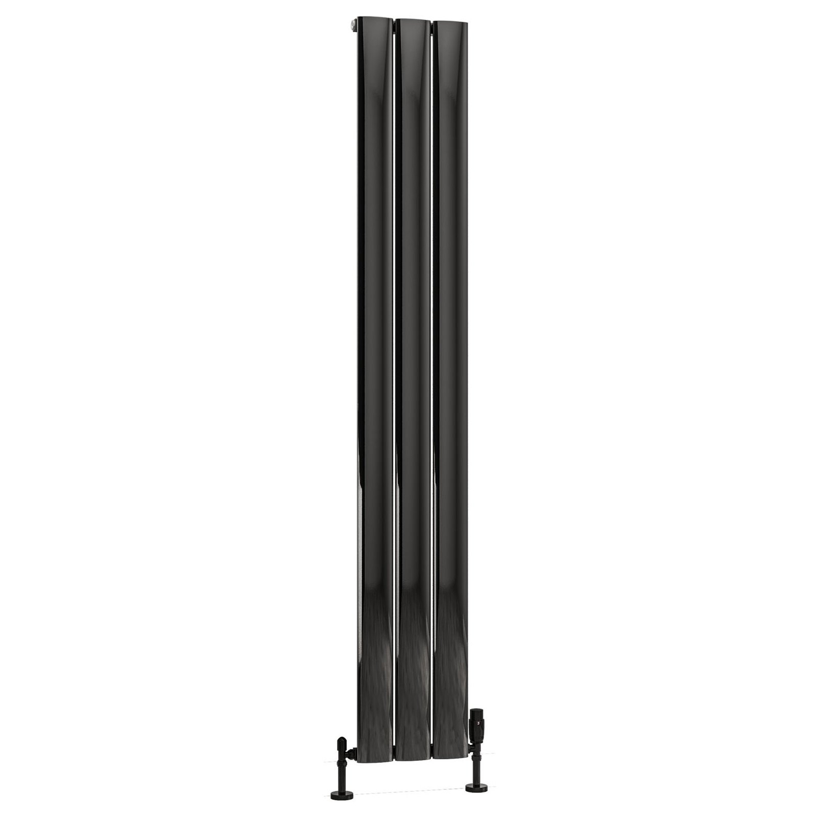 Malmesbury 1800 x 280 Aluminium Radiator - Black Effect