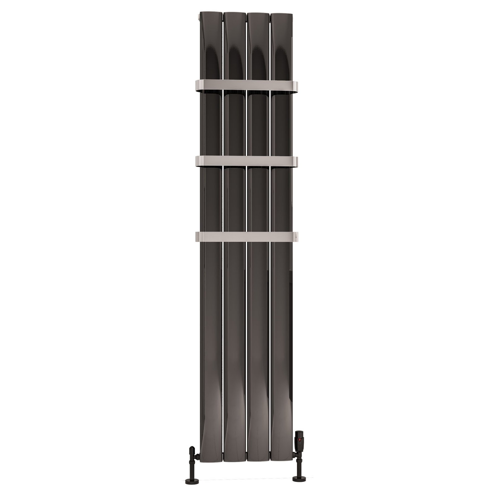 Malmesbury 1800 x 375 Aluminium Radiator - Black Effect