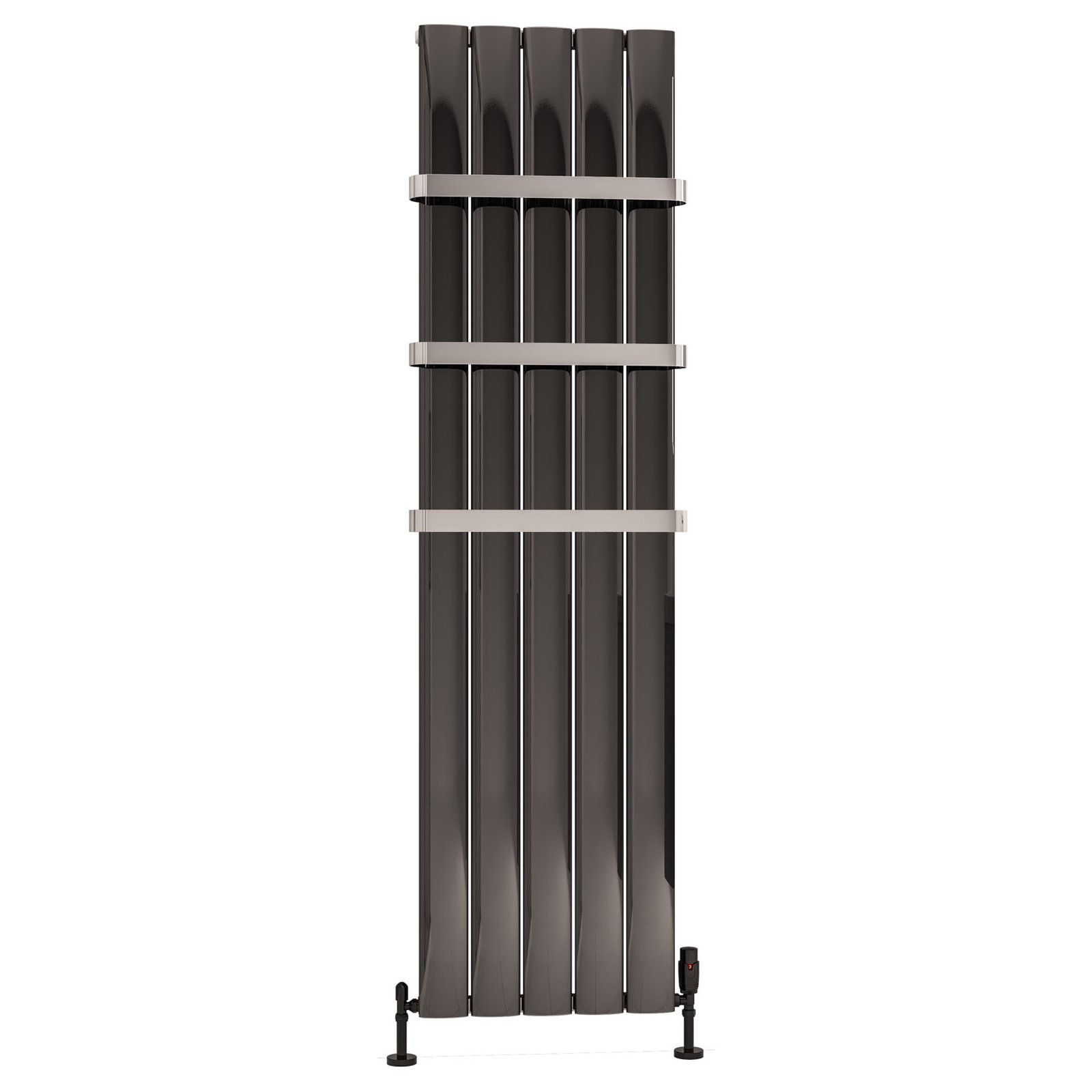 Malmesbury 1800 x 470 Aluminium Radiator - Black Effect