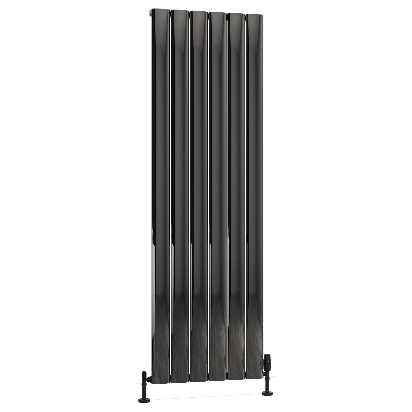 Malmesbury 1800 x 565 Aluminium Radiator - Black Effect