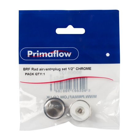 PrimaPack Rad Airvent + Plug Set 1/2" Chrome
