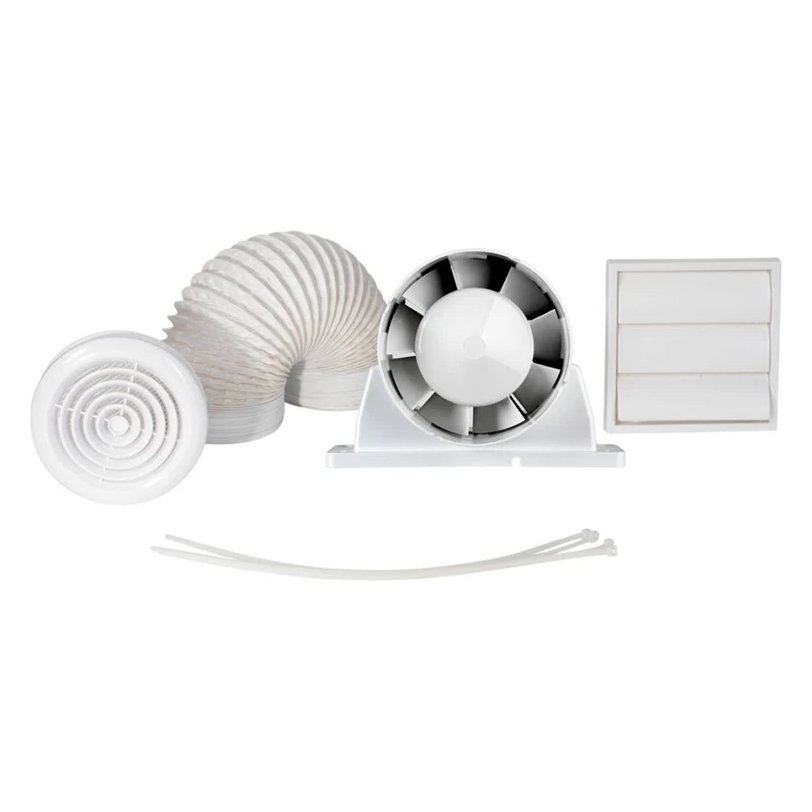 MOQ 100mm AURA In-line shower fan kit timer