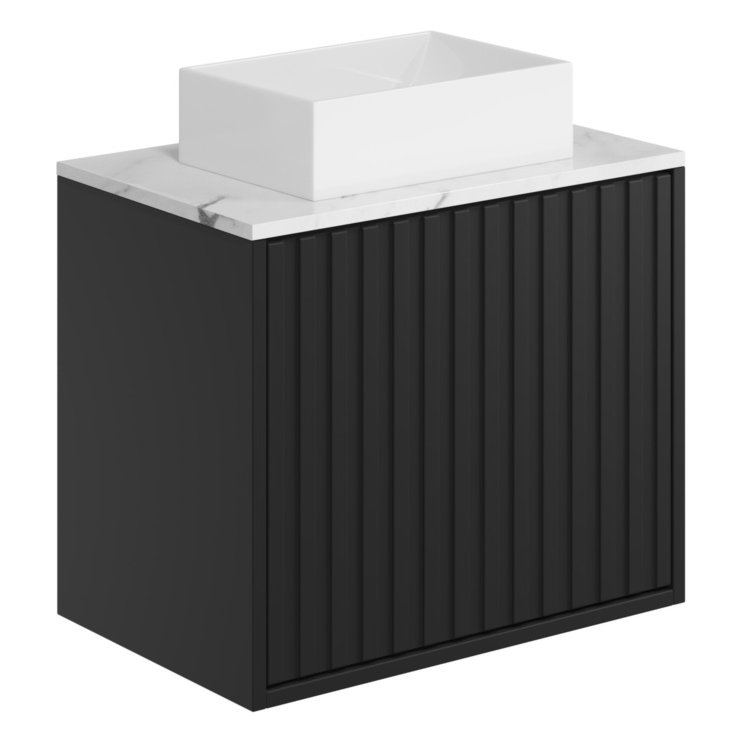 Alfie 600 Wall Hung Vanity Unit, Worktop & Basin