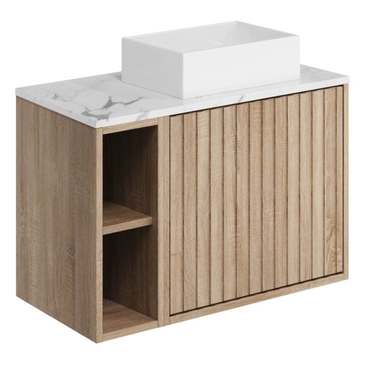 Alfie 800 Wall Hung Vanity Unit, Worktop & Basin