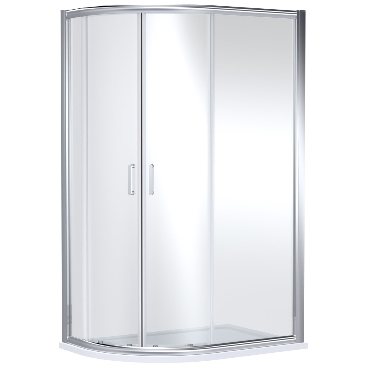 1200mm x 800mm Offset Quadrant - Chrome