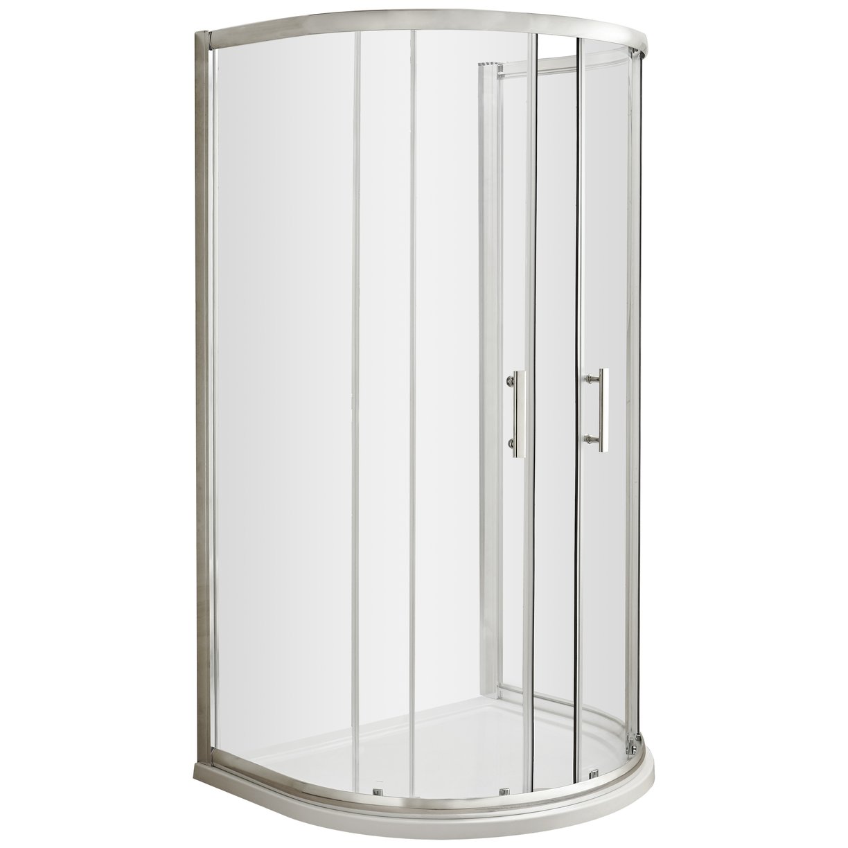 Pacific 1050mm D Shape Enclosure - Polished Chrome