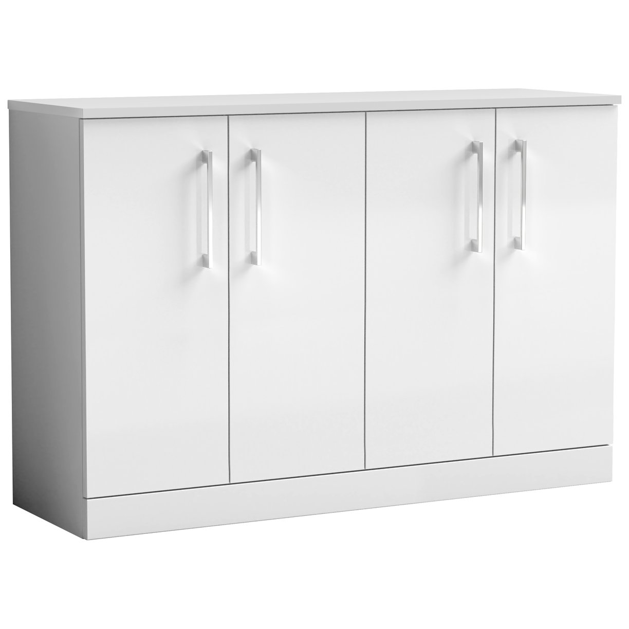 1200mm FS 4-Door Vanity & Worktop - Gloss White