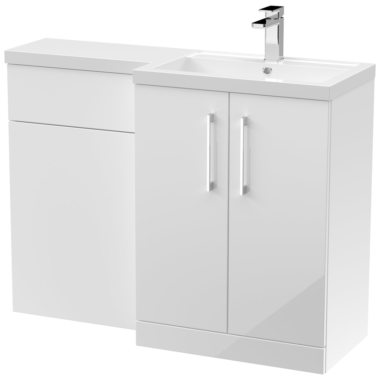 1100 390mm Combination Unit RH - Gloss White