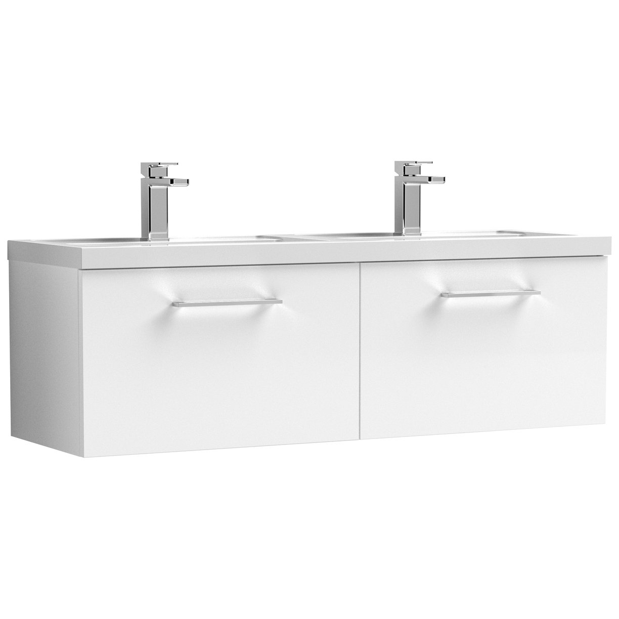 1200 WH 2-Drawer Vanity & Double Basin