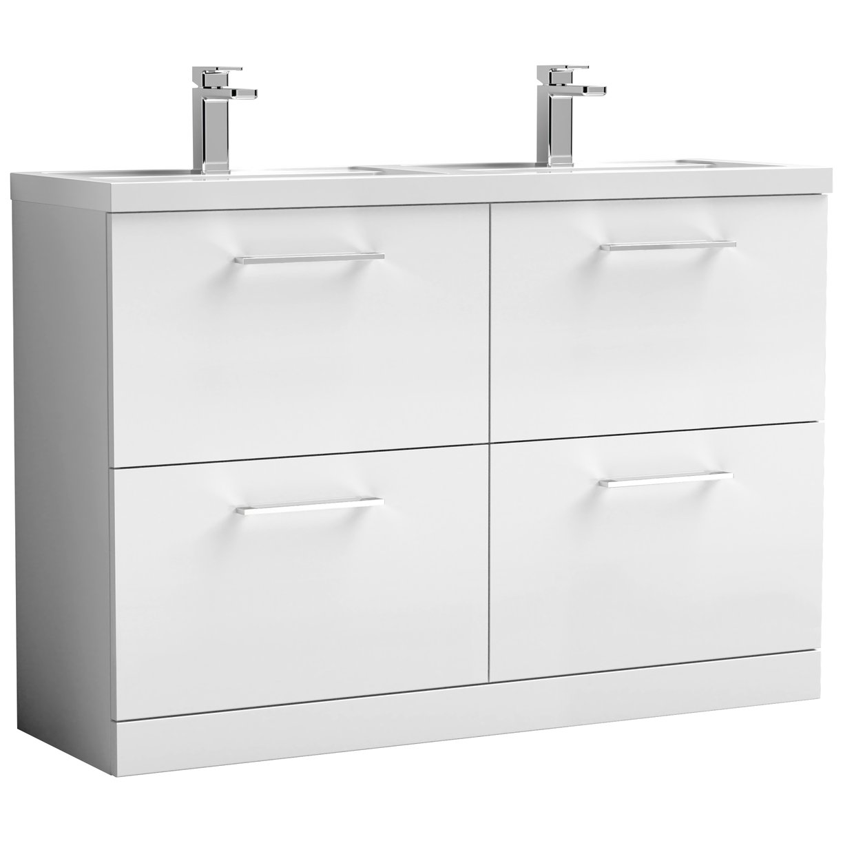 1200 FS 4-Drawer Vanity & Double Basin