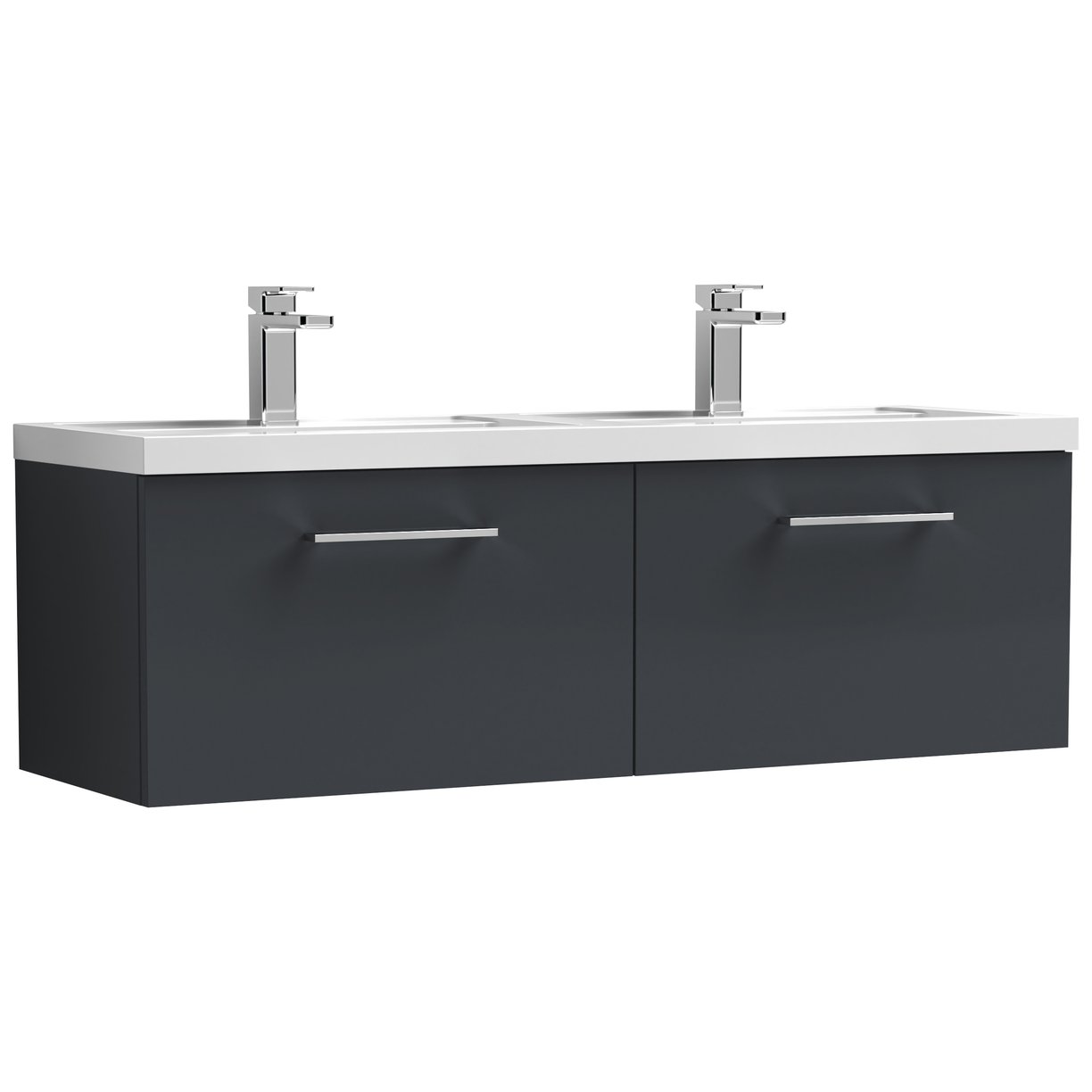 1200 WH 2-Drawer Vanity & Double Basin
