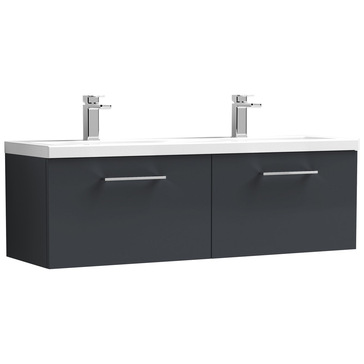 1200 WH 2-Drawer Vanity & Double Basin