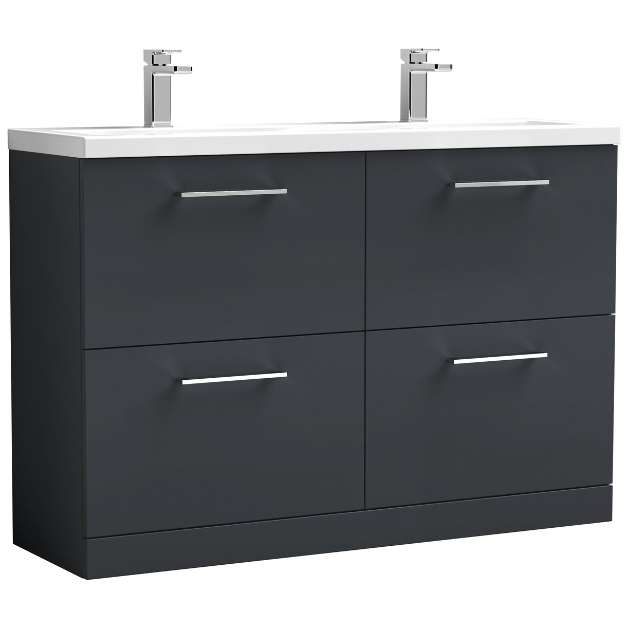 1200 FS 4-Drawer Vanity & Double Basin