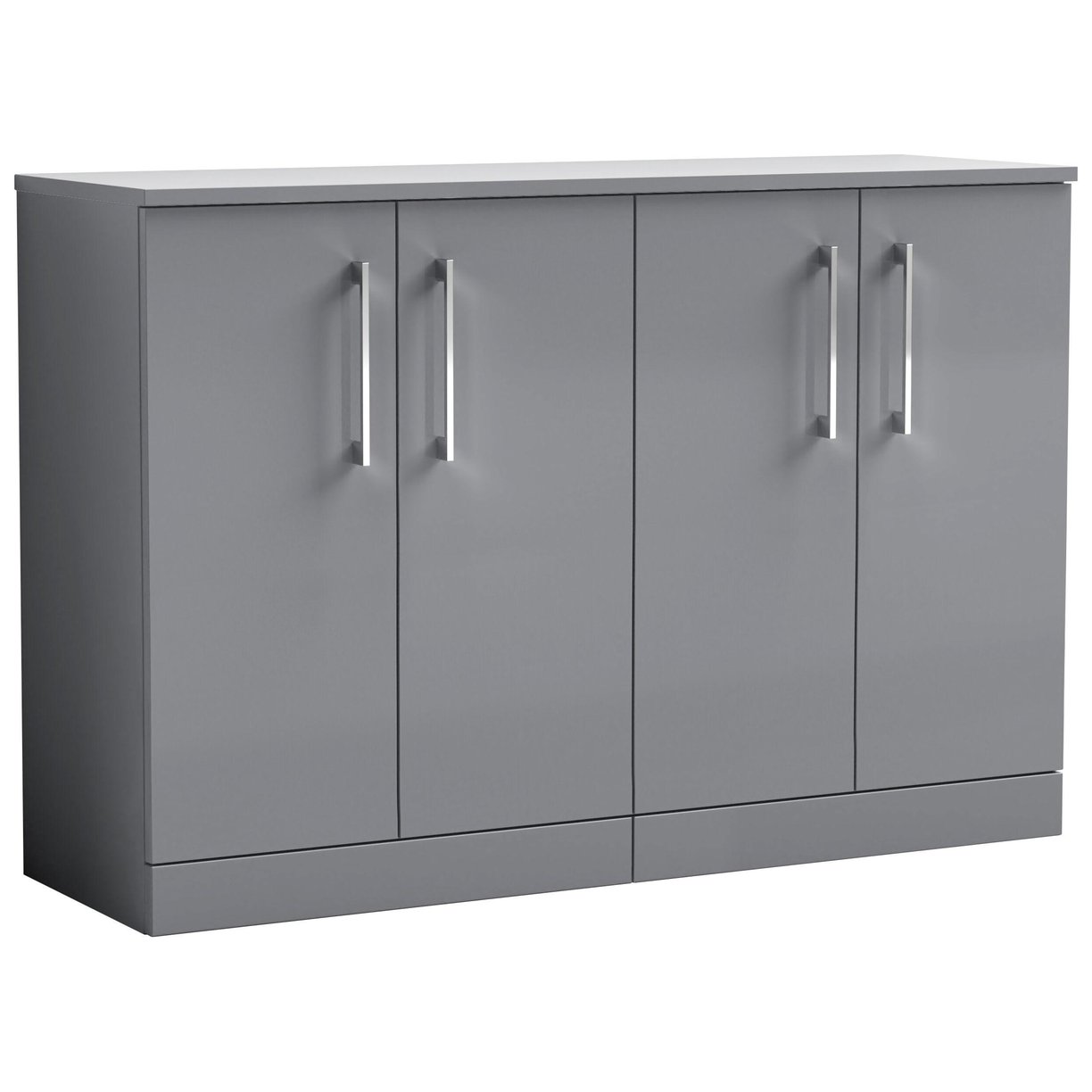 1200mm FS 4-Door Vanity & Worktop - Satin Grey