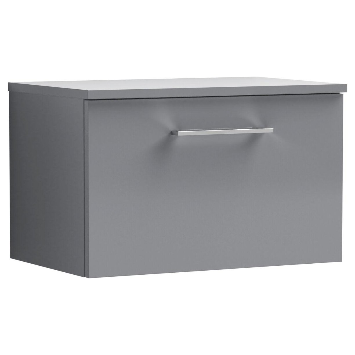 600mm WH 1-Drawer Vanity & Worktop - Satin Grey