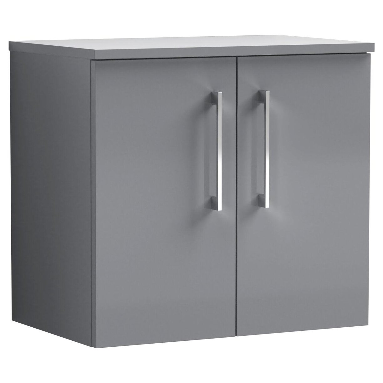 600mm WH 2-Door Vanity & Worktop - Satin Grey