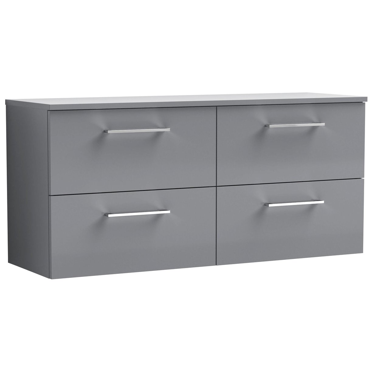 1200mm WH 4-Drawer Vanity & Worktop - Satin Grey