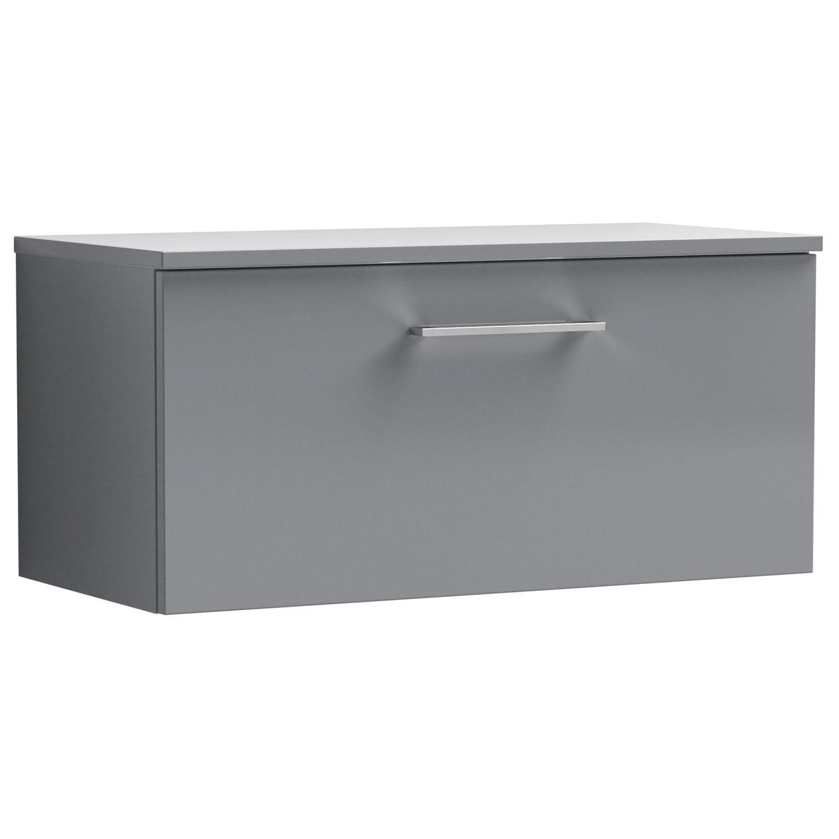 800mm WH Single Drawer Vanity & Worktop - Satin Grey
