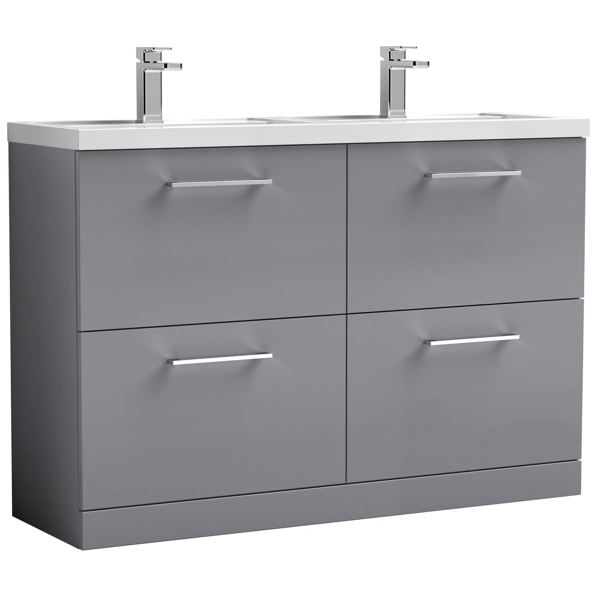 1200 FS 4-Drawer Vanity & Double Basin