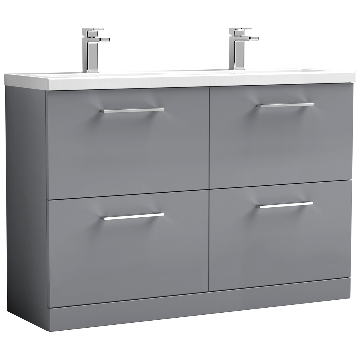 1200 FS 4-Drawer Vanity & Double Basin