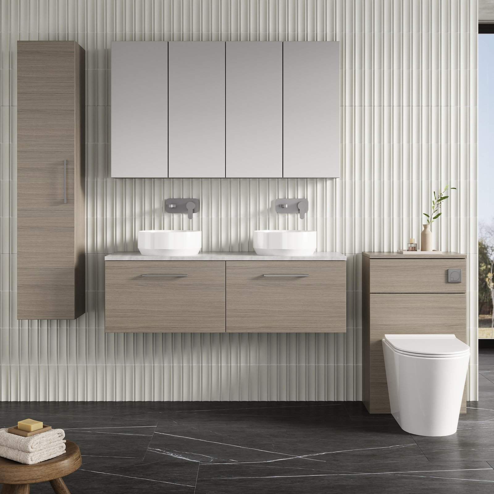 1200 Wh 2-Drawer Vanity & Laminate Top