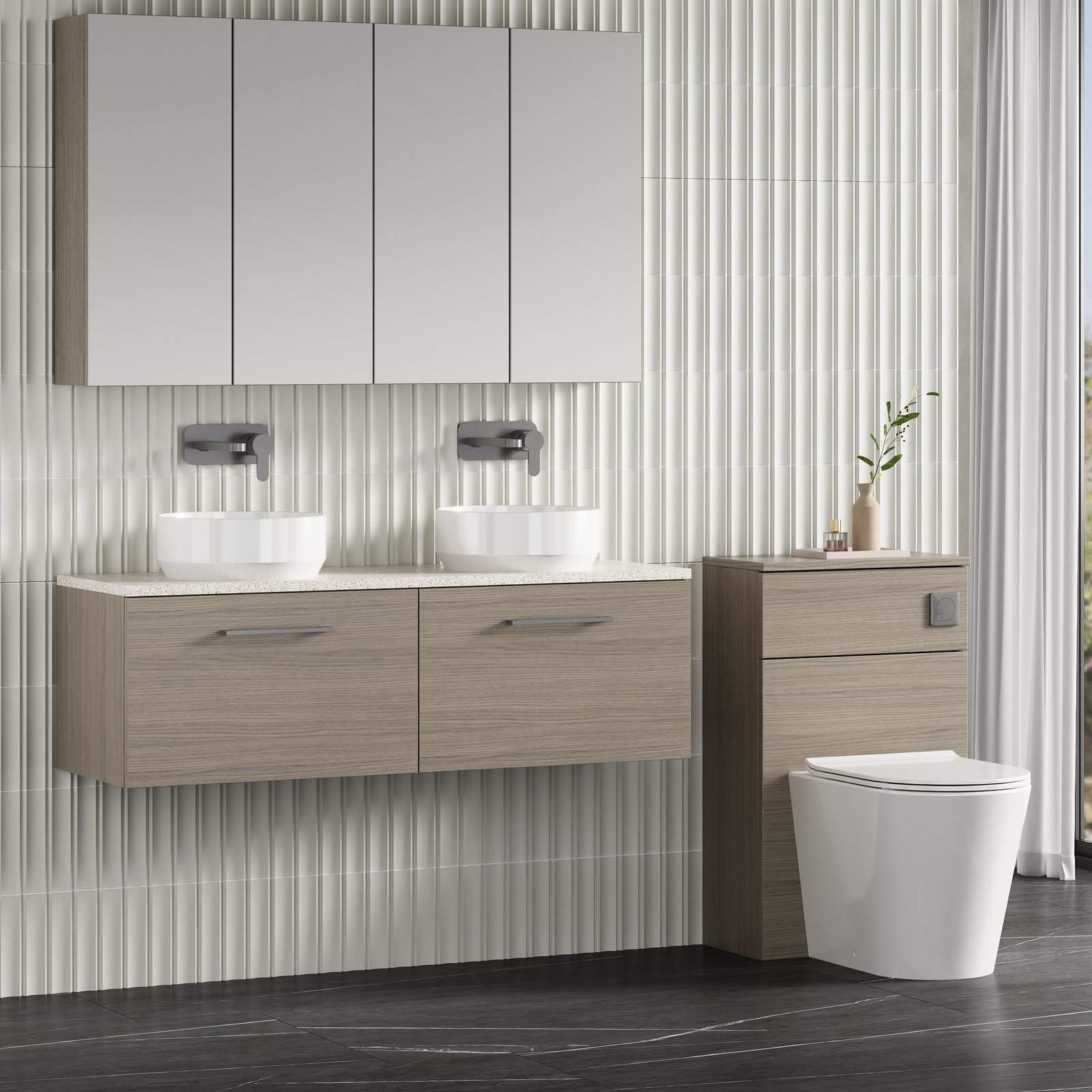 1200 Wh 2-Drawer Vanity & Laminate Top