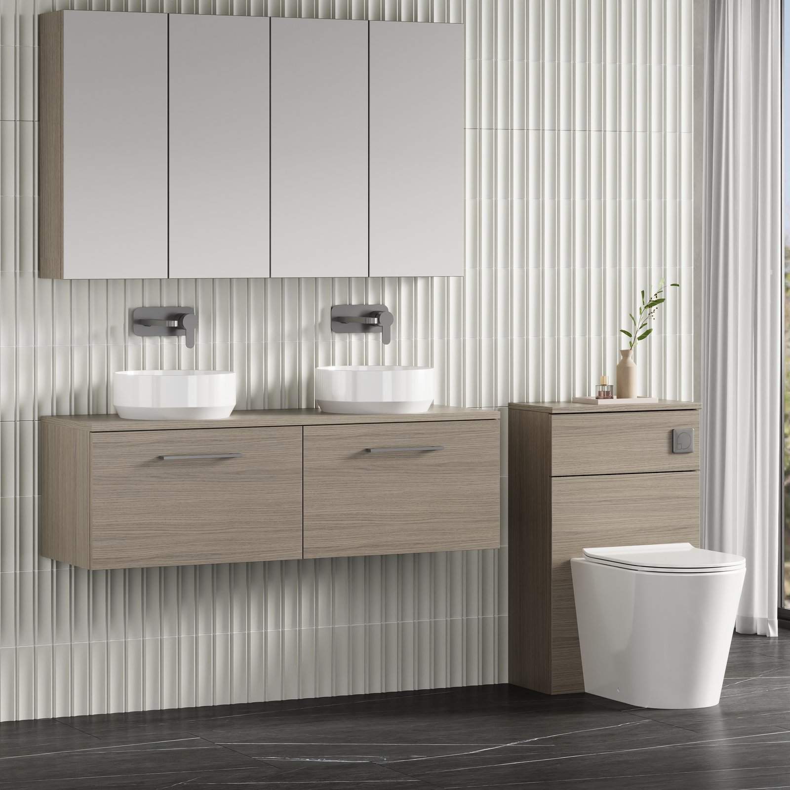 1200 WH 2-Drawer Vanity & Worktop