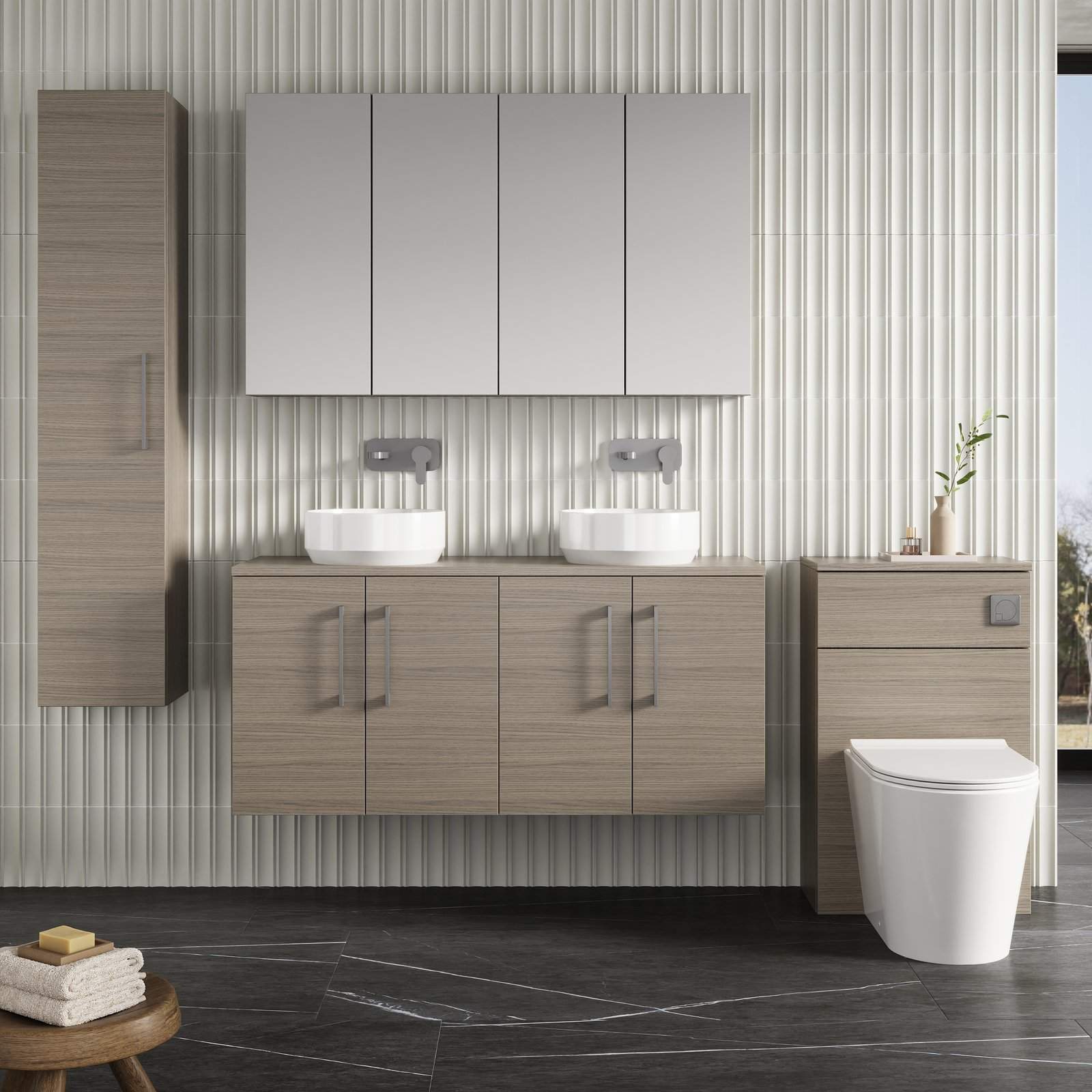 1200 WH 4-Door Vanity & Worktop
