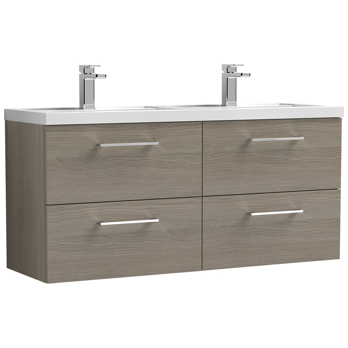 1200 WH 4-Drawer Vanity & Double Basin