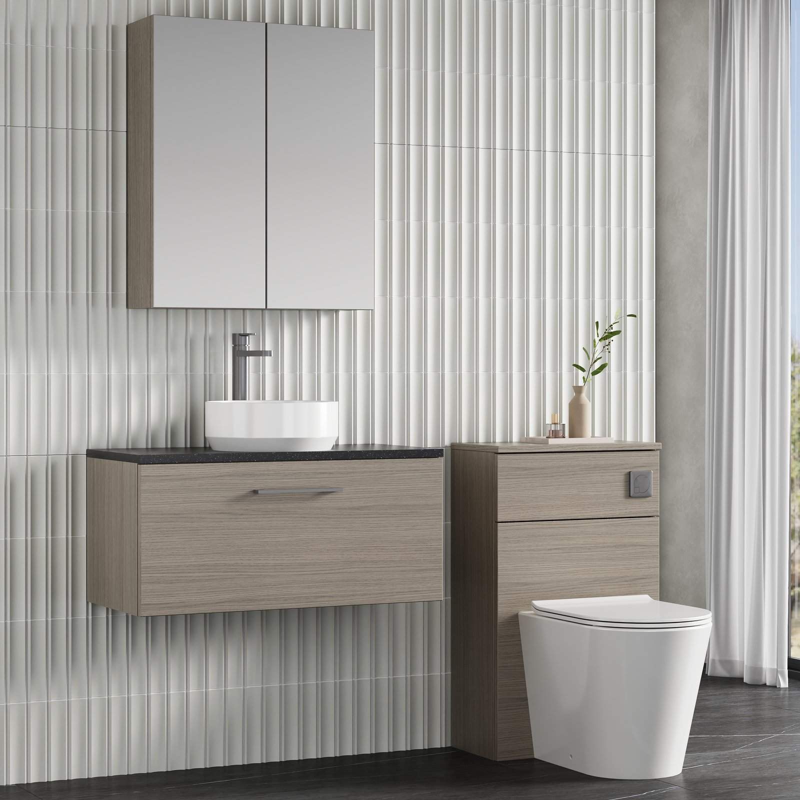 800 WH 1-Drawer Vanity & Laminate Top