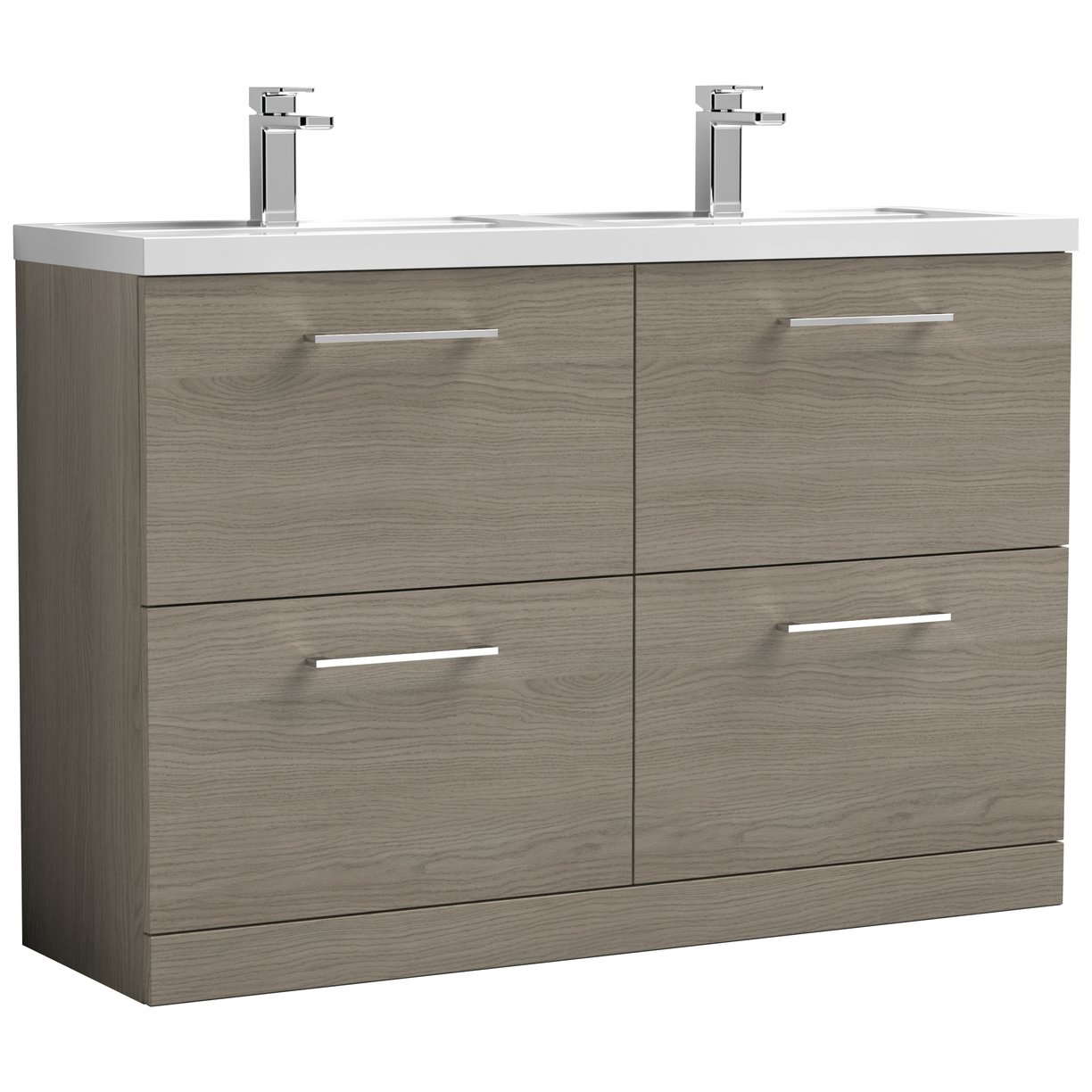 1200 FS 4-Drawer Vanity & Double Basin