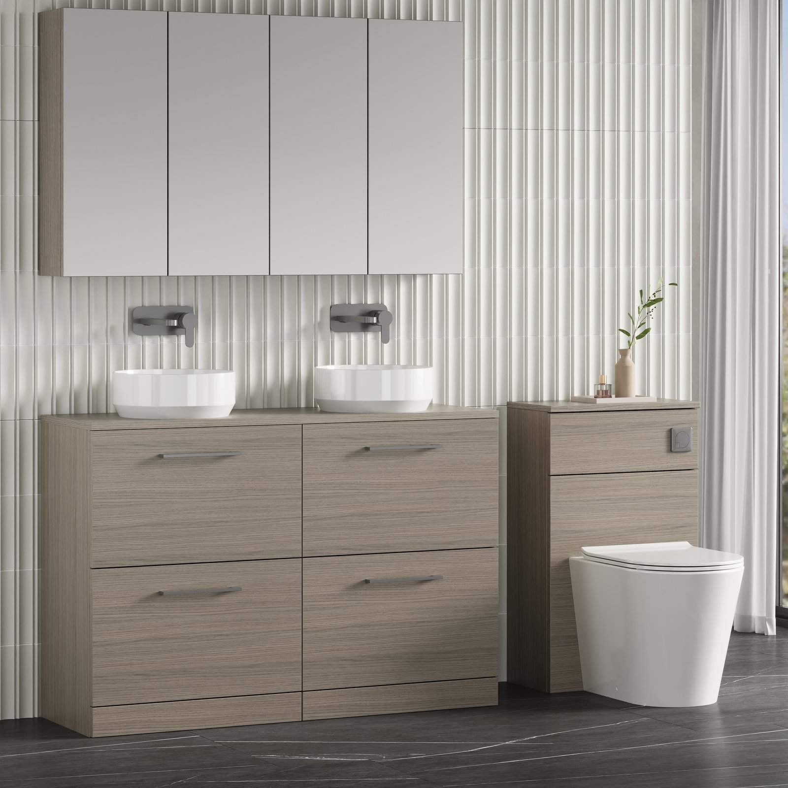 1200 FS 4-Drawer Vanity & Worktop