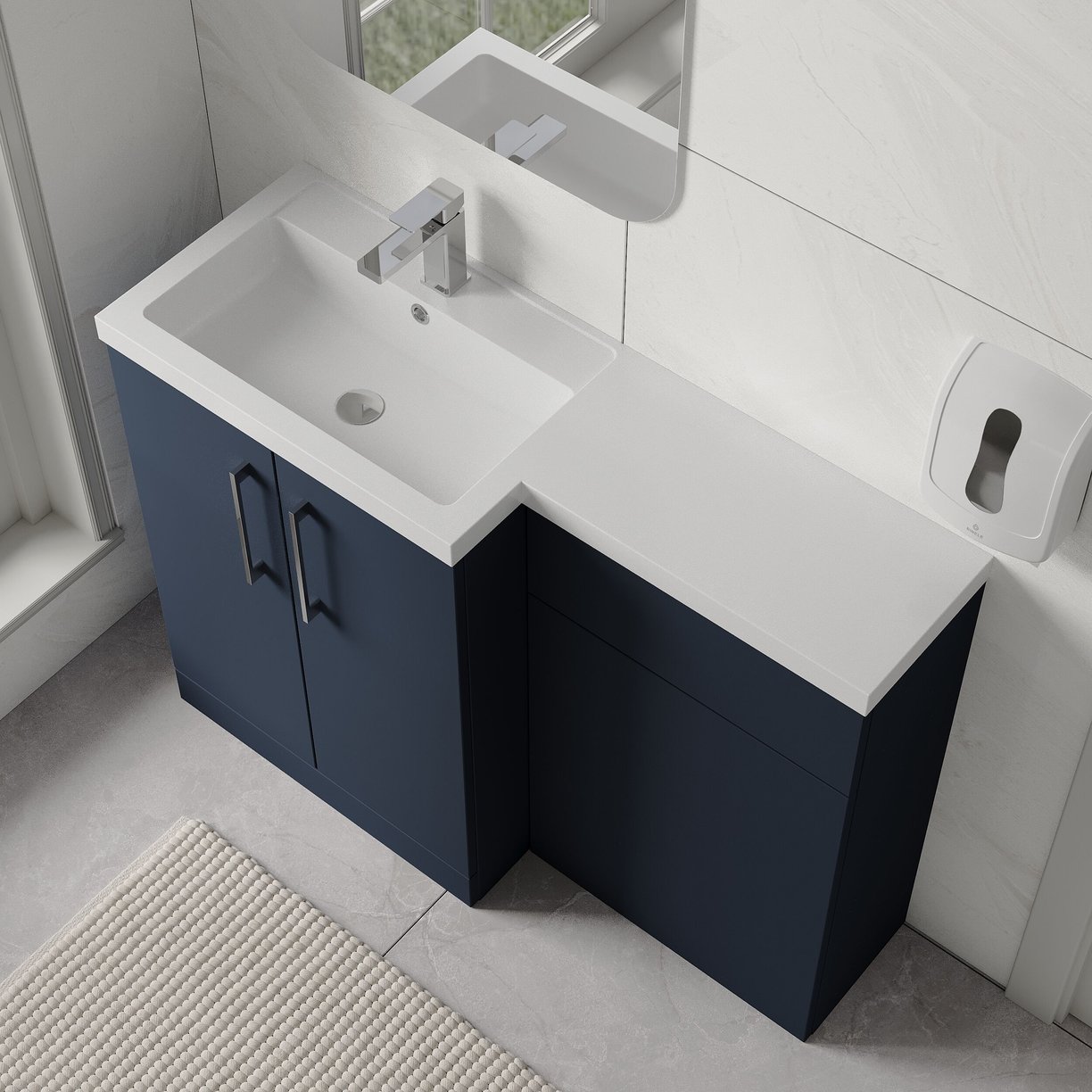 1100 390mm Combination Unit LH - Indigo Blue