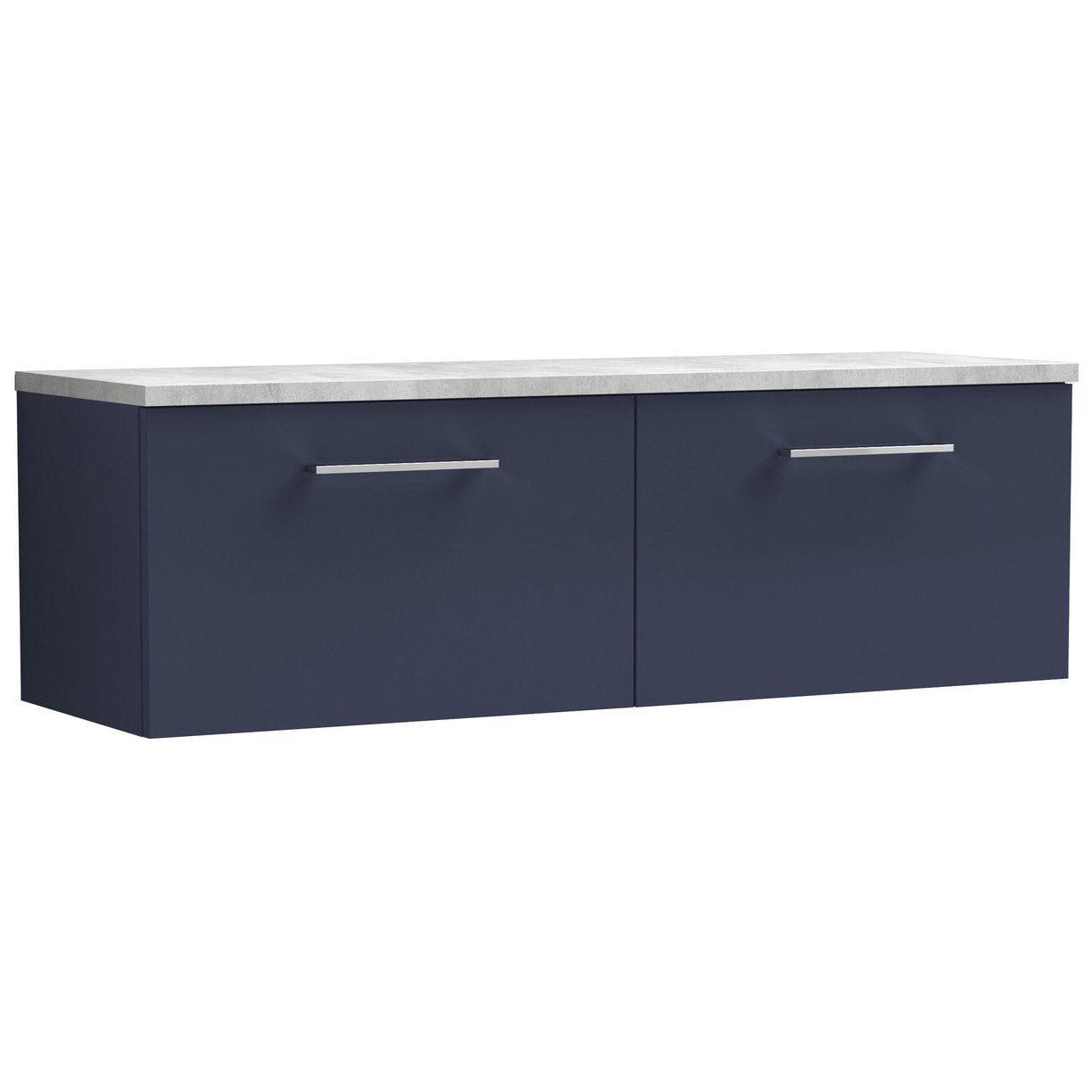 1200mm Wh 2-Drawer Vanity & Laminate Top - Indigo Blue