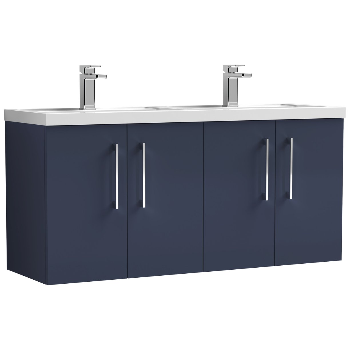 1200 Wh 4-Door Vanity & Double Basin