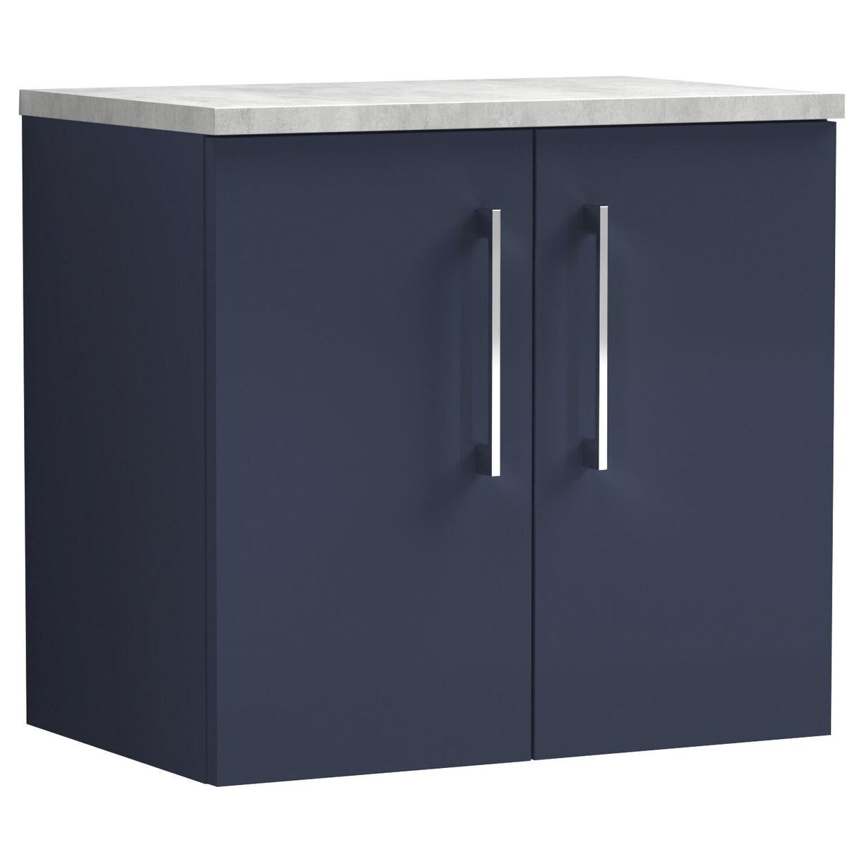600mm Wh 2-Door Vanity & Laminate Top - Indigo Blue
