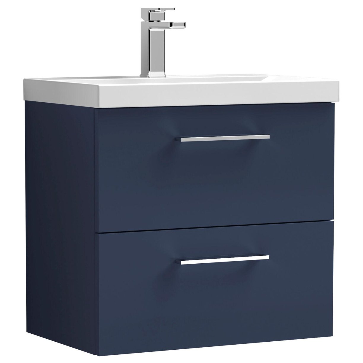 600mm Wh 2-Drawer Vanity & Basin 1 - Indigo Blue
