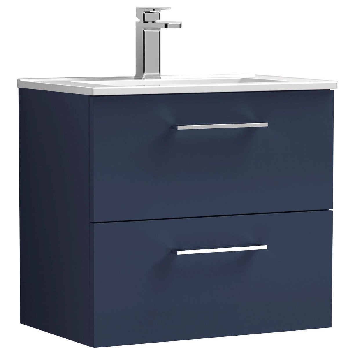 600mm Wh 2-Drawer Vanity & Basin 2 - Indigo Blue