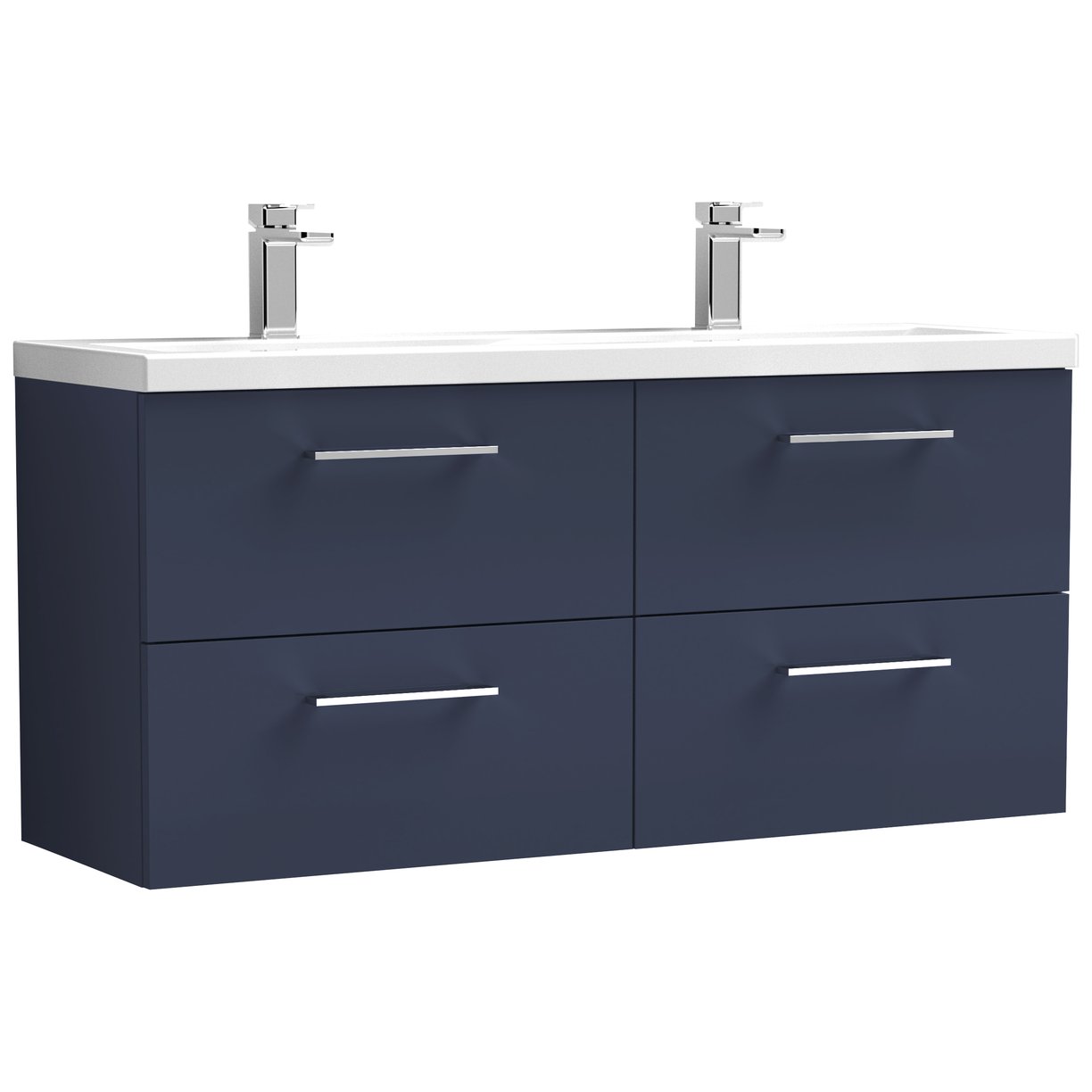 1200 Wh 4-Drawer Vanity & Double Basin