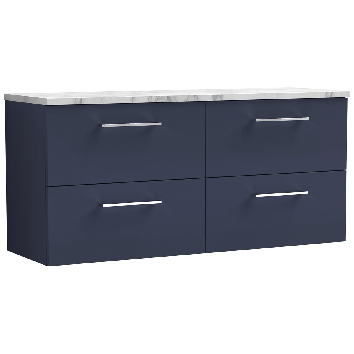 1200mm Wh 4-Drawer Vanity & Laminate Top - Indigo Blue