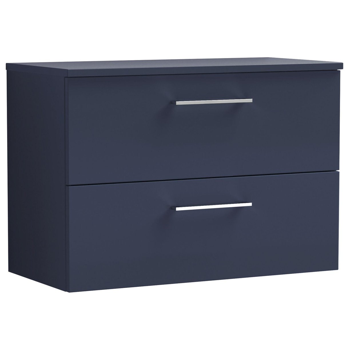 800mm Wh 2-Drawer Vanity & Worktop - Indigo Blue