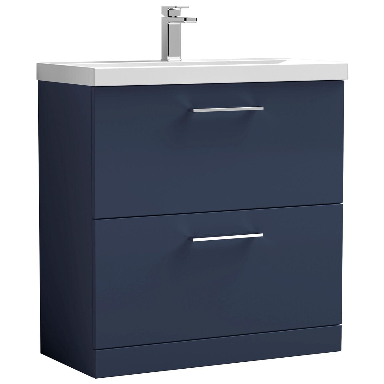 800mm Fs 2-Drawer Vanity & Basin 1 - Indigo Blue