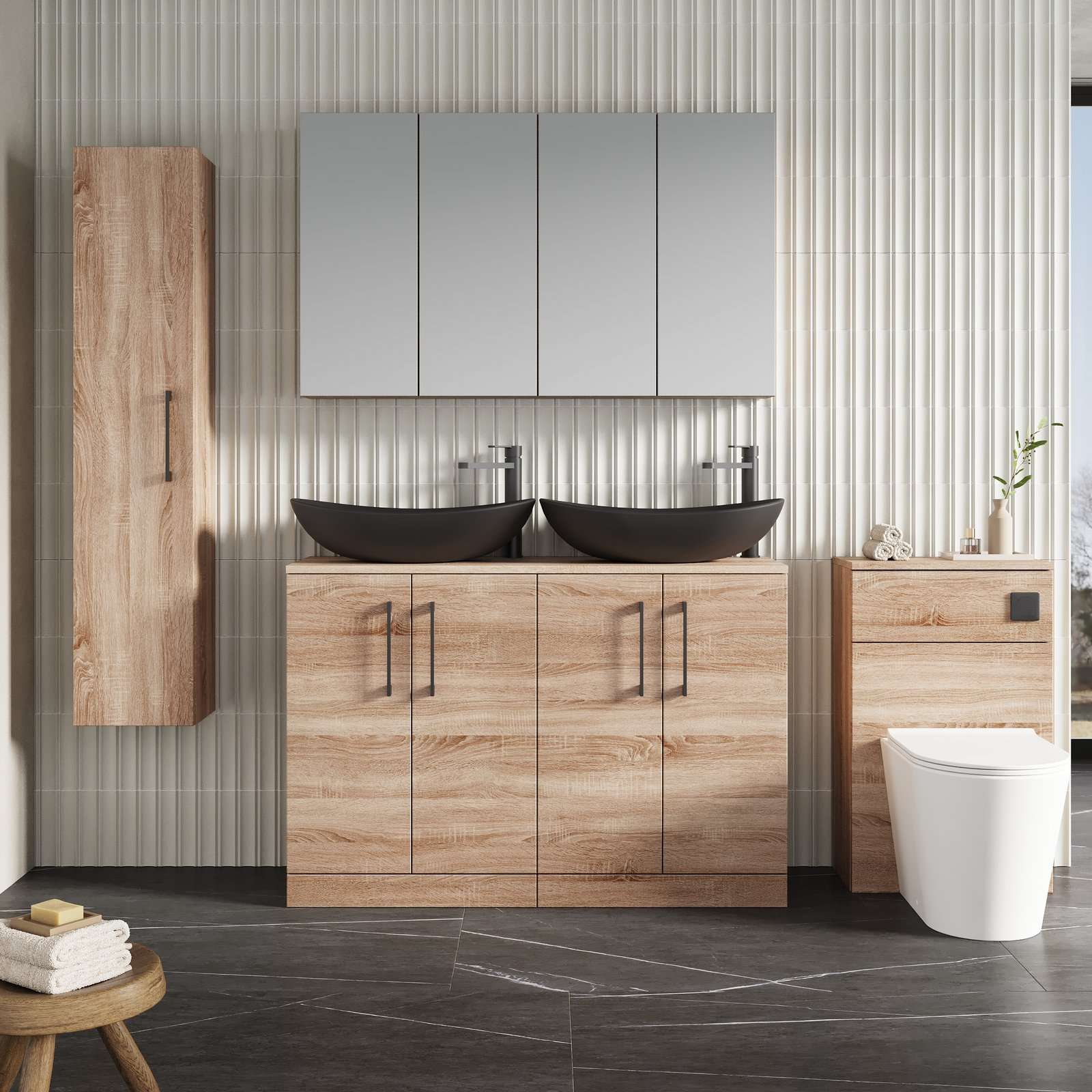 1200 FS 4-Door Vanity & Worktop