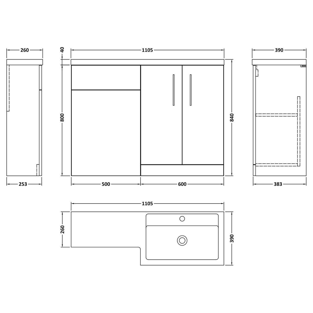 1100x390 Combination Unit RH