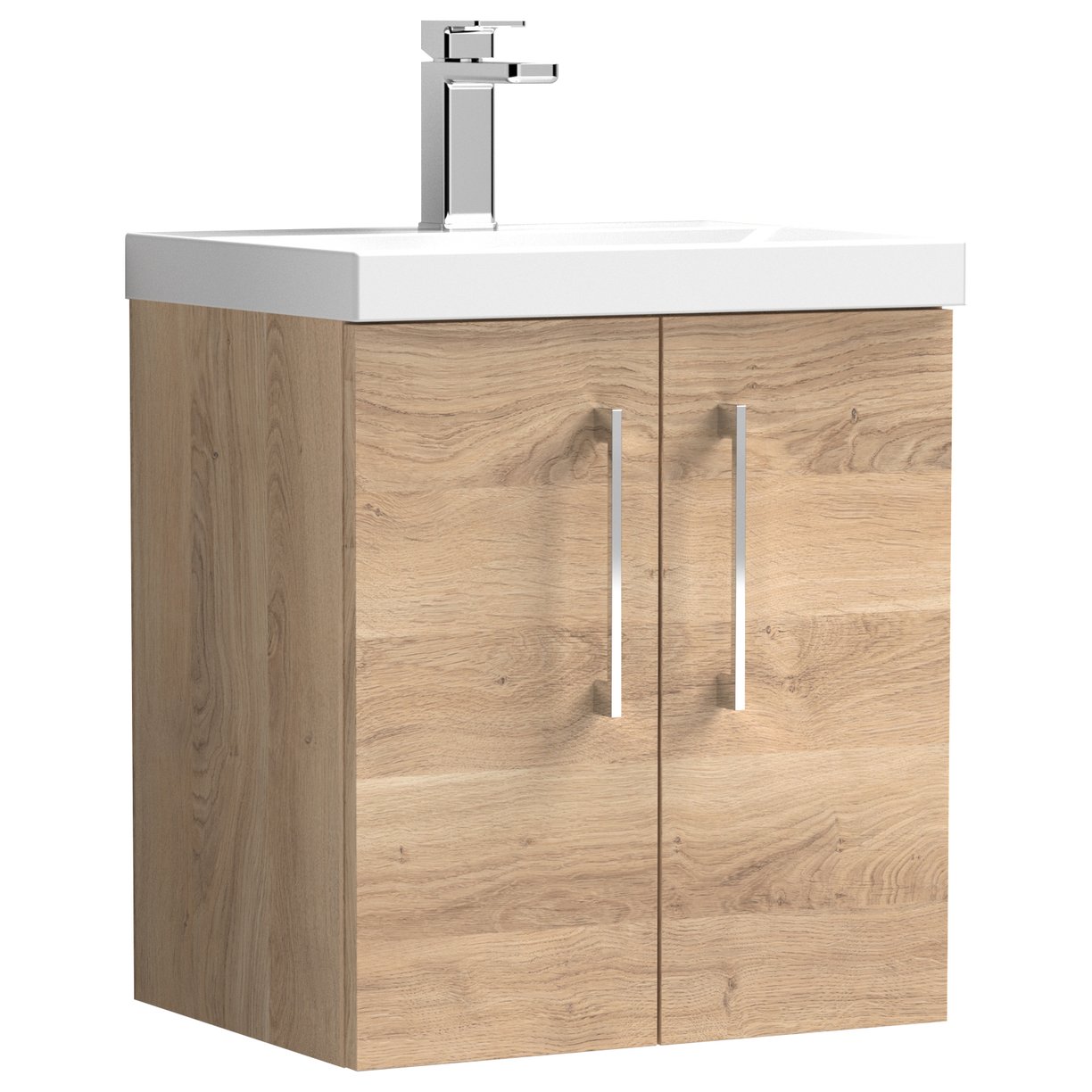 500mm WH 2-Door Vanity & Basin 1 - Bleached Cuneo Oak