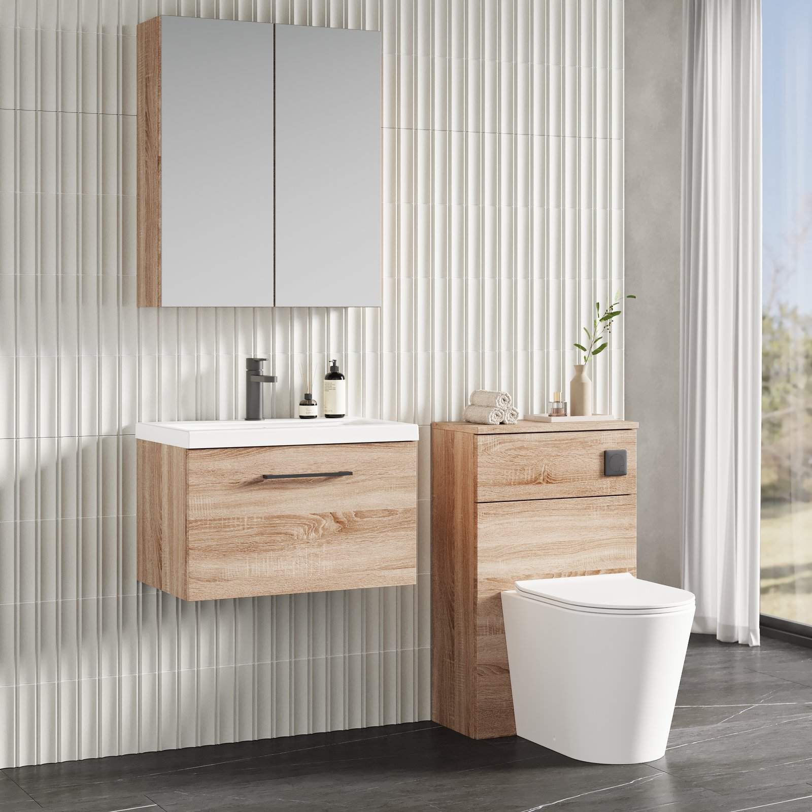 600 WH 1-Drawer Vanity & Basin 1