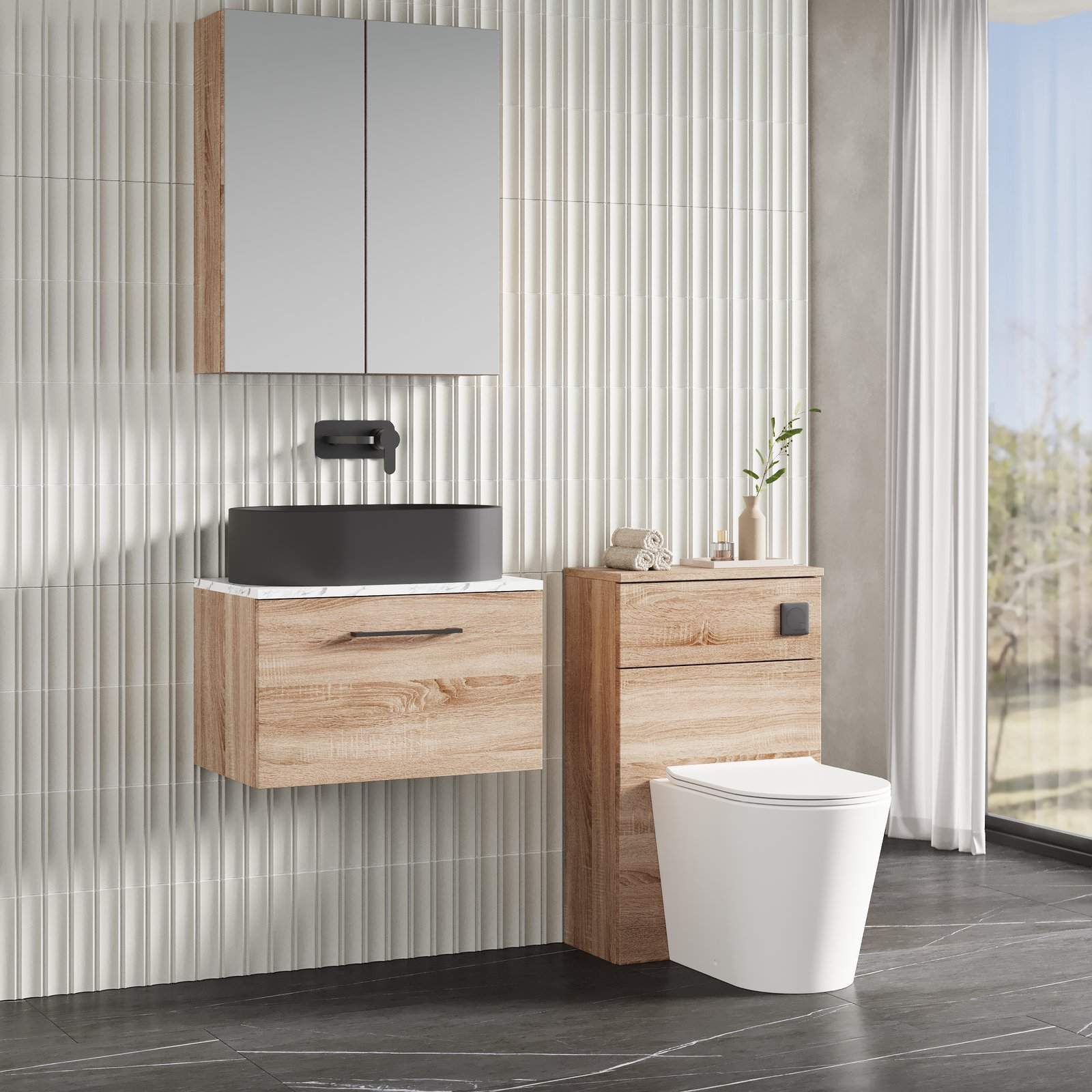 600 Wh 1-Drawer Vanity & Laminate Top