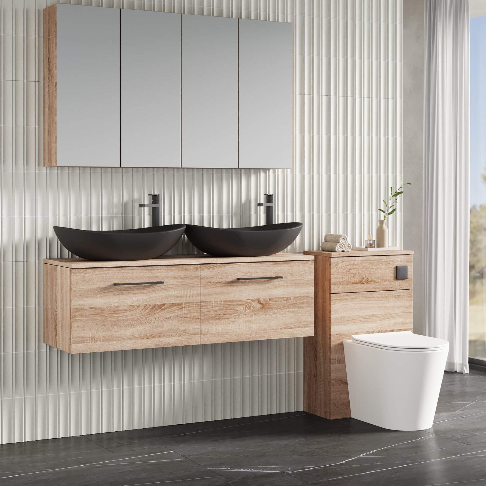 1200 WH 2-Drawer Vanity & Worktop