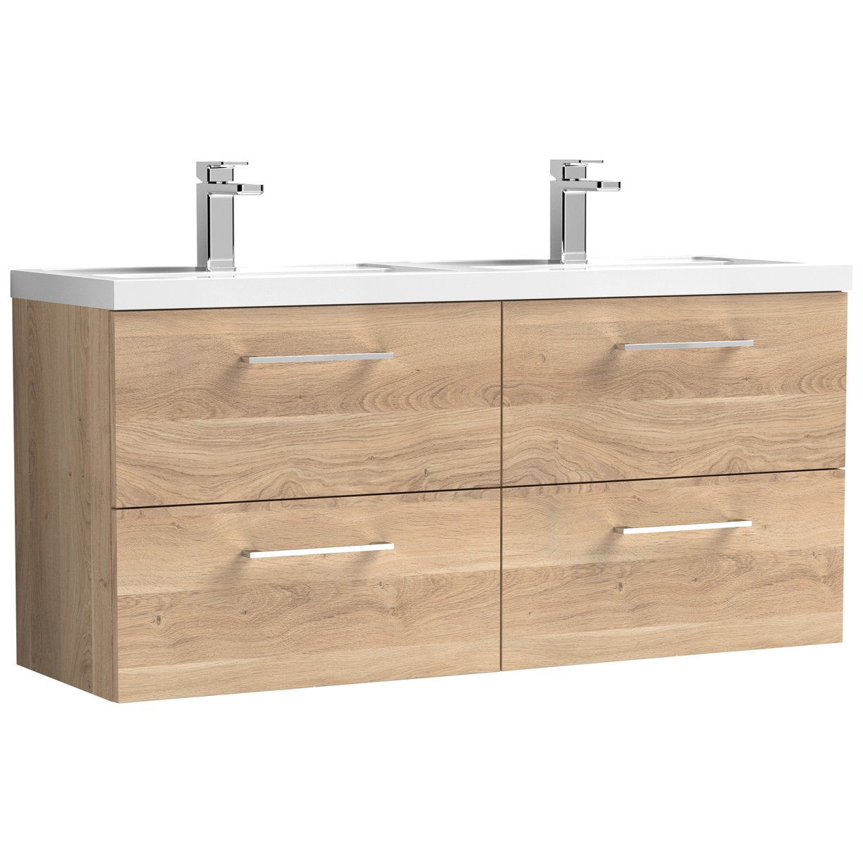 1200 WH 4-Drawer Vanity & Double Basin