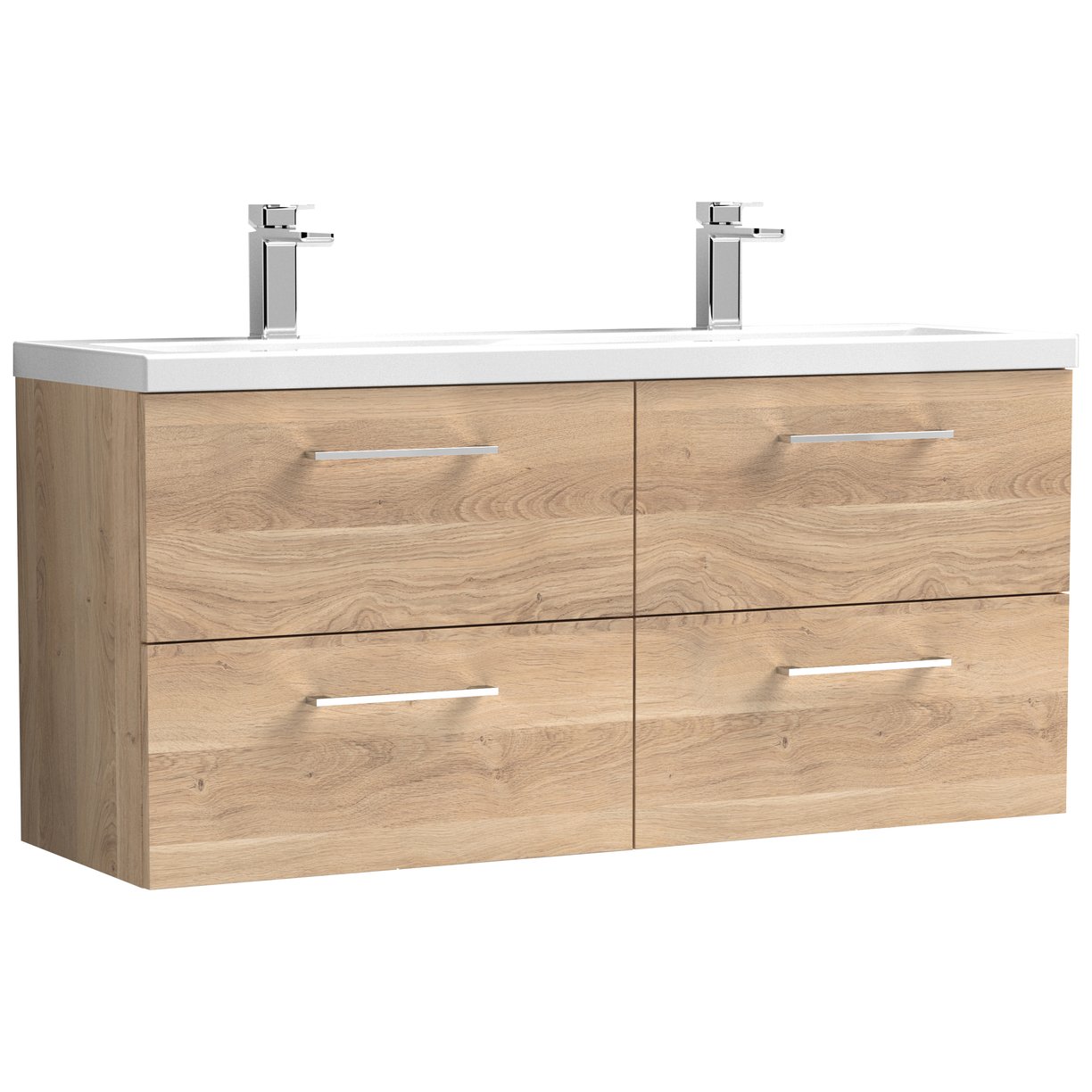 1200 WH 4-Drawer Vanity & Double Basin